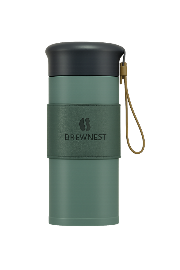 Coffee Leather Flask