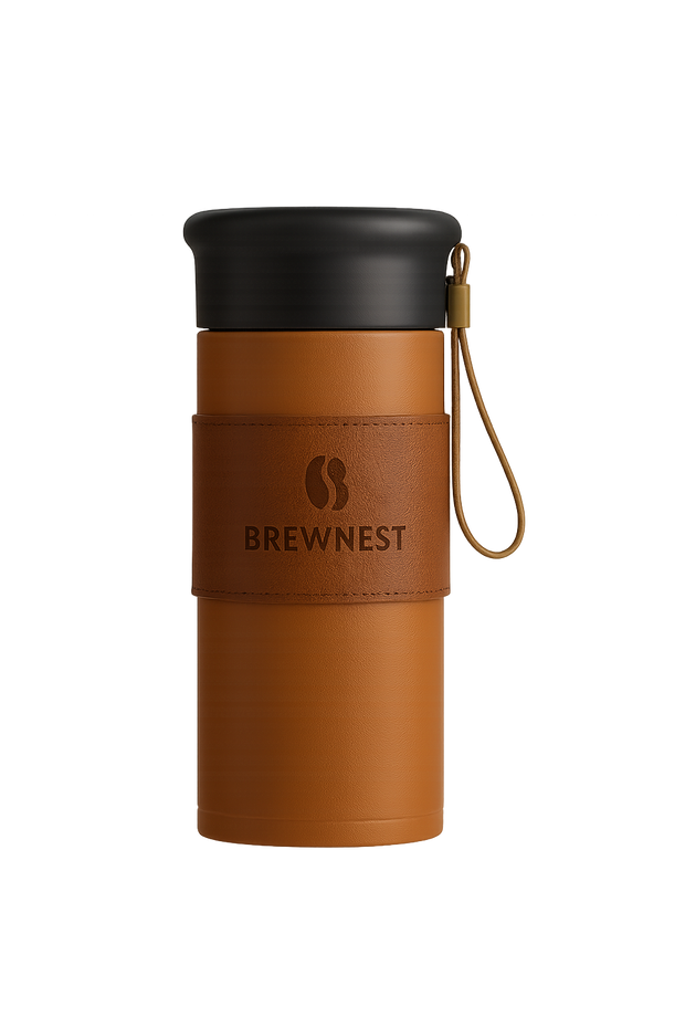 Coffee Leather Flask